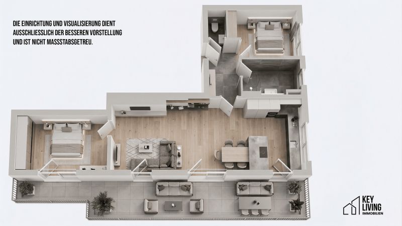 Dachgeschosswohnung mit hochwertigen Ma�m�beln, Terrasse, Klimaanlage & Stellplatz nahe Alten Donau /  / 1220&nbsp;Wien / Bild 16